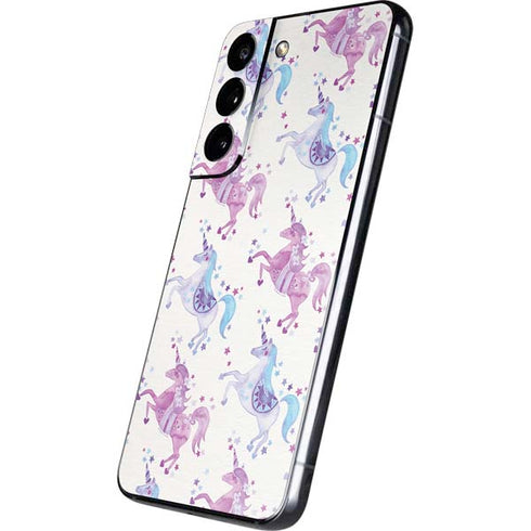 Cat Coq Purple Unicorns Galaxy S22 Skin